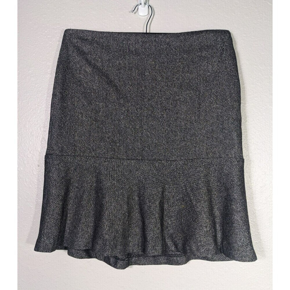 TALBOTS Women's Wool‎ Viscose Silk A-Line Skirt Brown Grainy Sz 6 N26